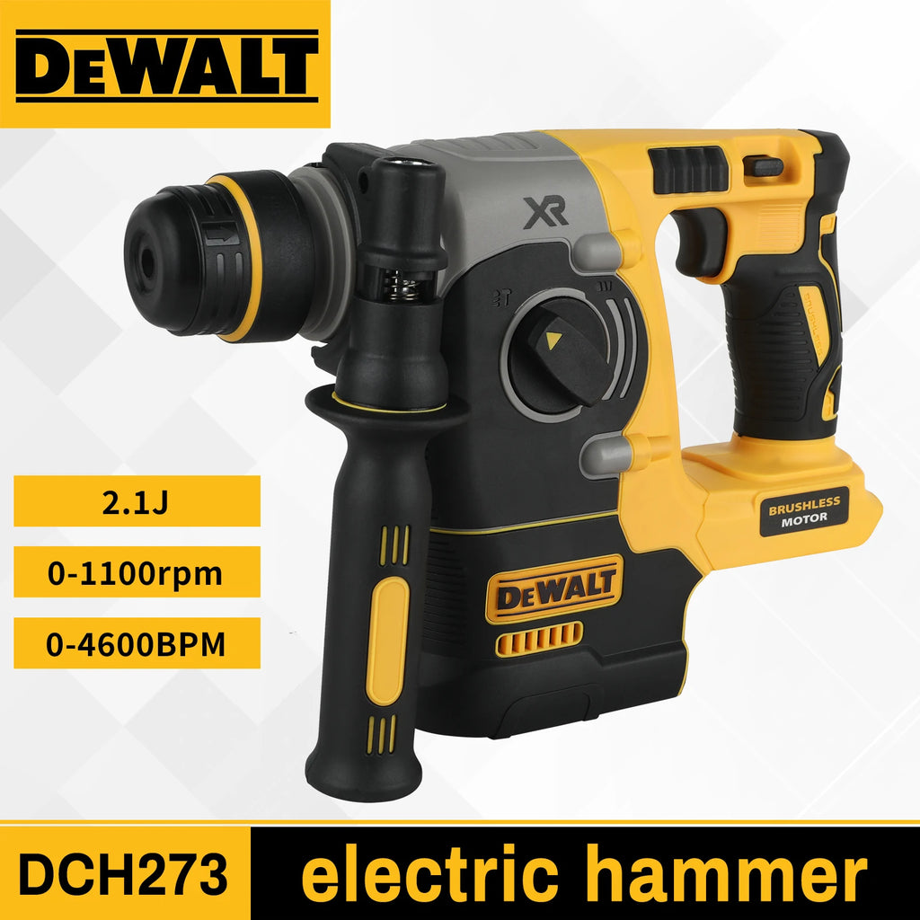 DEWALT DCH273 20V 6.0Ah Brushless SDS-Plus Rotary Hammer 2.1J 360° Handle Stepless Speed for Concrete Drilling