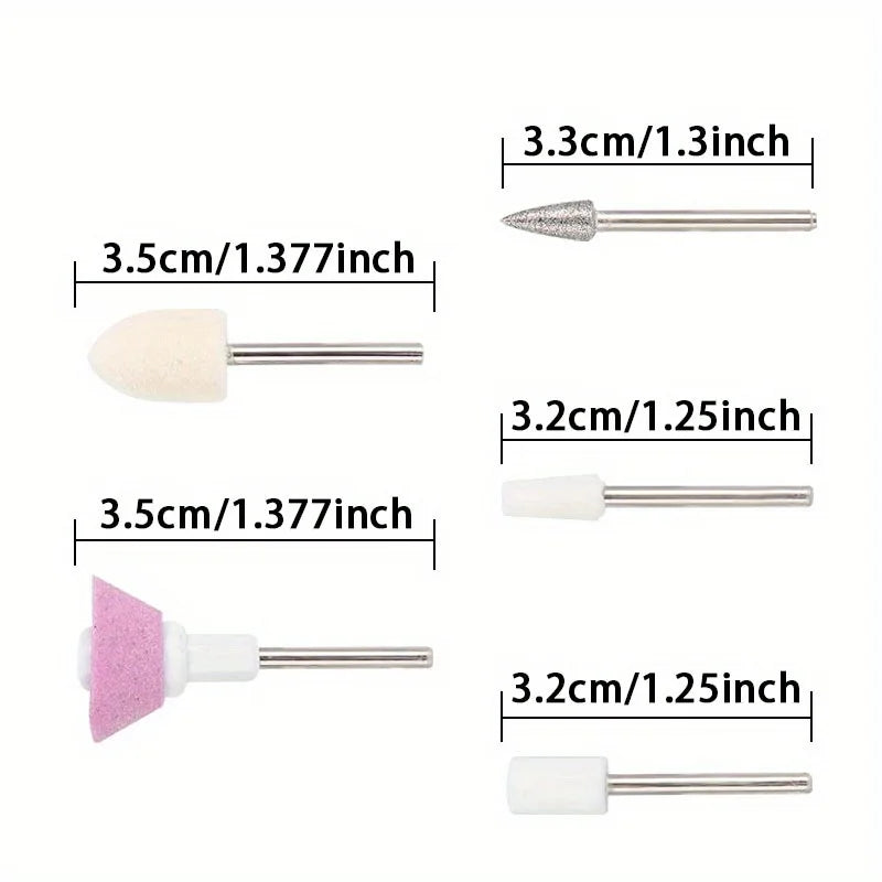 6 In 1 Portable Electric Nail Drill Kit, Manicure Polish Remover, Professional Nail File Pen Tool