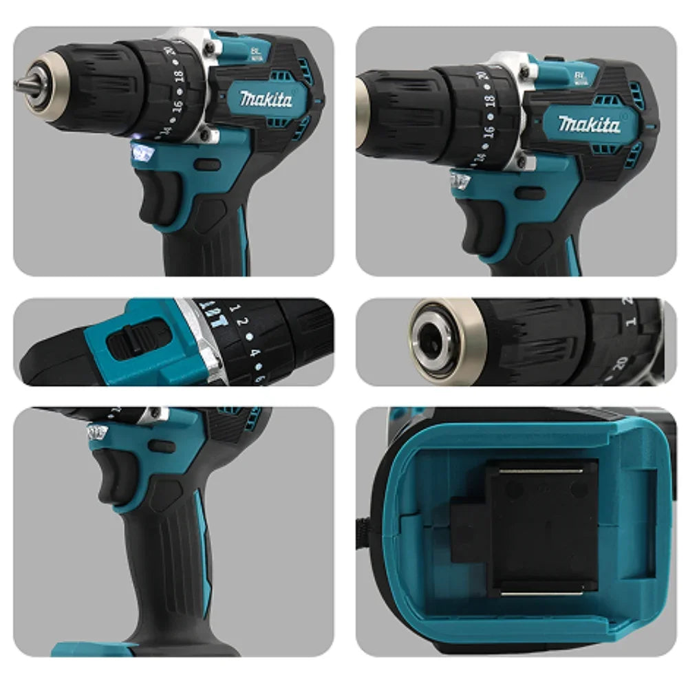 Makita DDF487 18V Cordless Brushless Electric Drill Driver Compact High Torque LXT Electric Variable Speed Brushless Motor Tool