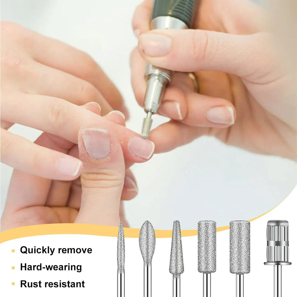 6 In 1 Portable Electric Nail Drill Kit, Manicure Polish Remover, Professional Nail File Pen Tool