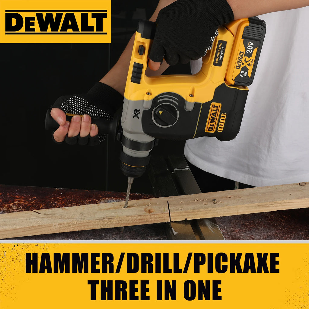 DEWALT DCH273 20V 6.0Ah Brushless SDS-Plus Rotary Hammer 2.1J 360° Handle Stepless Speed for Concrete Drilling