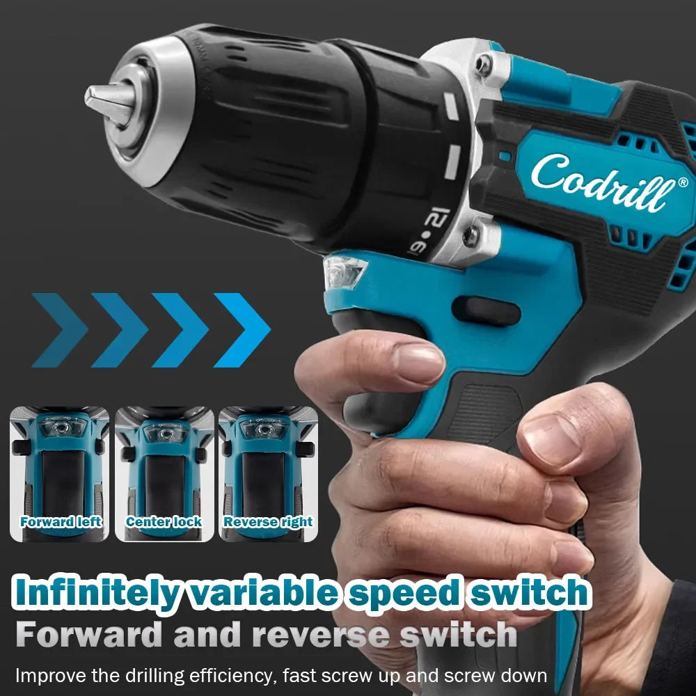 Makita DDF487 10mm brushless 18V lithium rechargeable impact drill, household hand drill, high torque electric screwdriver