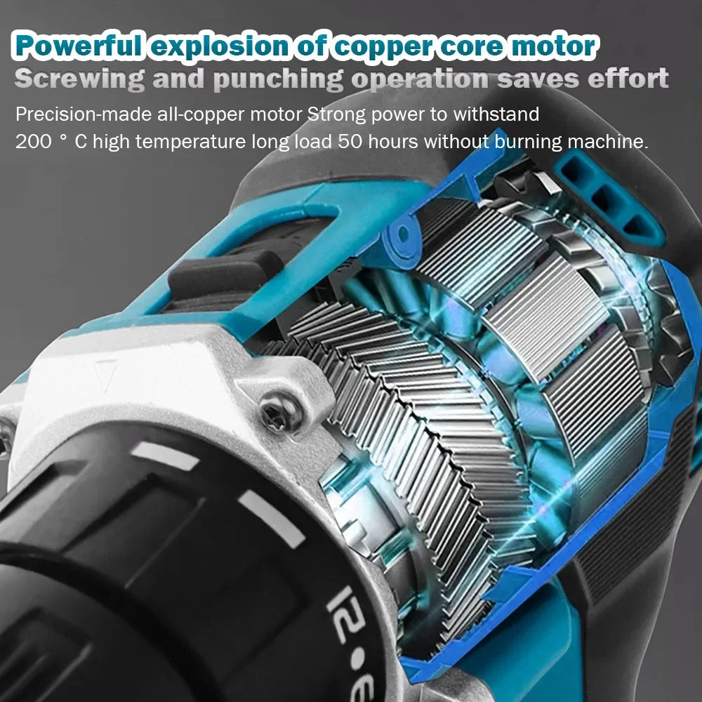 Makita DDF487 18V Cordless Brushless Electric Drill Driver Compact High Torque LXT Electric Variable Speed Brushless Motor Tool