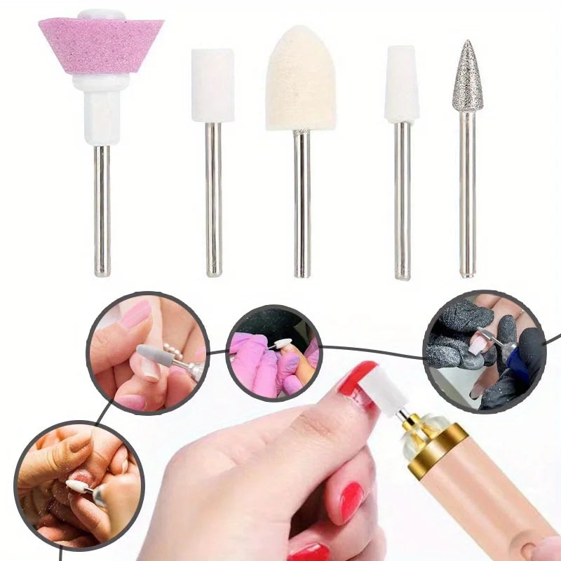 6 In 1 Portable Electric Nail Drill Kit, Manicure Polish Remover, Professional Nail File Pen Tool