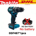 Makita DDF487 18V Cordless Brushless Electric Drill Driver Compact High Torque LXT Electric Variable Speed Brushless Motor Tool