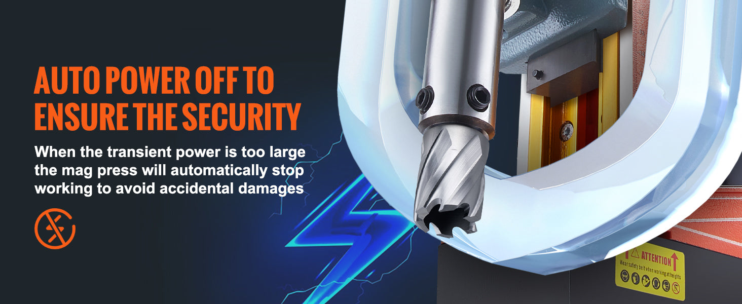 SucceBuy 1300W 1400W 2" Electric Drilling Machine Magnetic Drill Press Boring Diameter Power Drill 810 PRM Drill