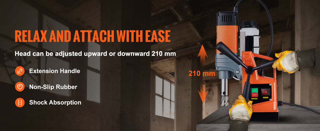 SucceBuy 1300W 1400W 2" Electric Drilling Machine Magnetic Drill Press Boring Diameter Power Drill 810 PRM Drill